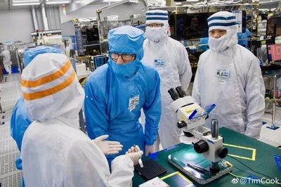 蘋果CEO庫克廣州之行 首站參觀歐非科技車間_科技_網